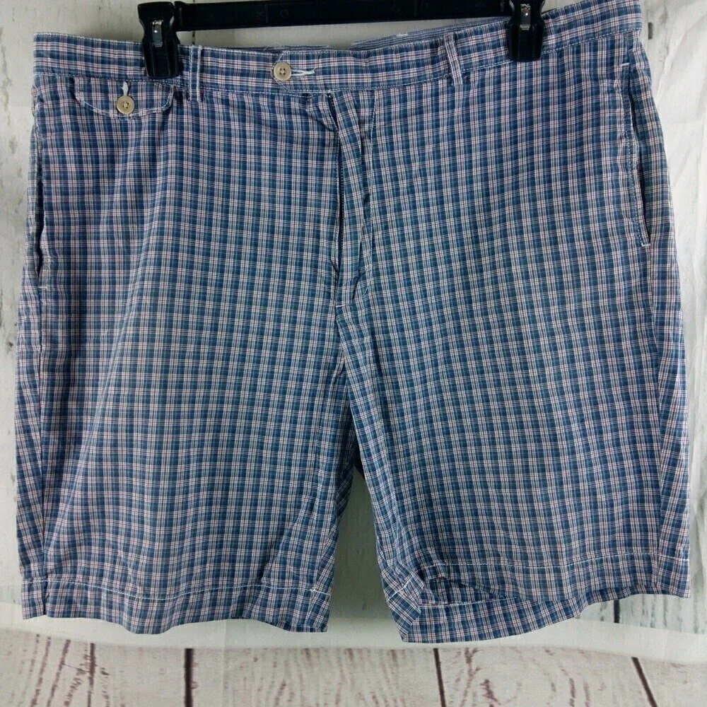 Daniel Cremieux Mens Size 40 Multicolor Plaid Check Shorts 40x8